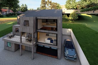 design 3d architectural models in sketchup, v ray render