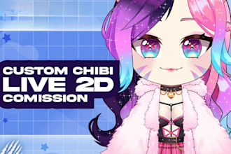 cute kawaii anime chibi character, chibi anime vtuber, pngtuber, live2d vtuber
