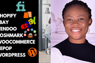 be your shopify, vendoo, poshmark, ebay virtual assistant