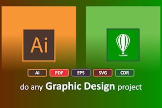 be your graphic designer in adobe illustrator and coreldraw
