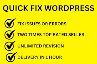fix any wordpress issues or problems or bug