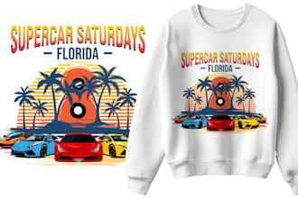draw car vector illustration automotive for t shirt design