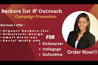 build manage targeted backer list with outreach for your kickstarter indiegogo