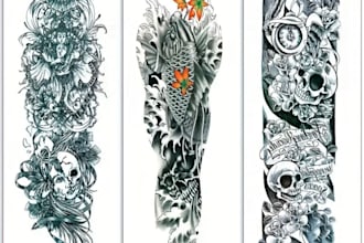 create professional custom tattoo design, tattoo sleeve