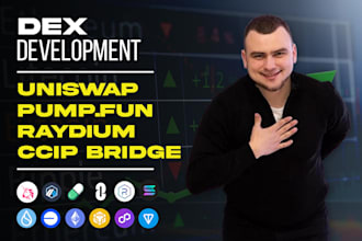be a blockchain developer for staking, presale and layer zero bridge