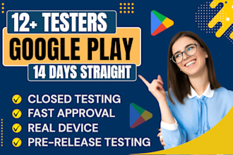 provide 12 testers or 20 testers google play console for closed testing