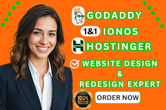 develop godaddy website redesign hostinger wordpress website design ionos store
