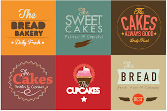 make restaurant,bakery,cake,coffee shop brand logo design