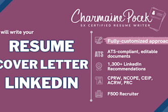 write your CV, resume, cover letter and optimize linkedin