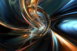 create digital oil abstract art