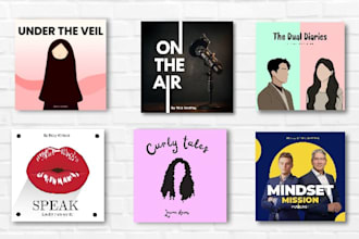 design professional and attractive podcast cover art and podcast artwork