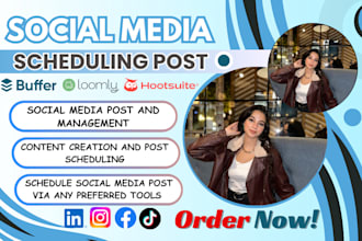manage and schedule posts on social media accounts via buffer hootsuite loomly