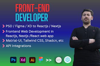 be your reactjs, nextjs frontend developer, will do frontend development