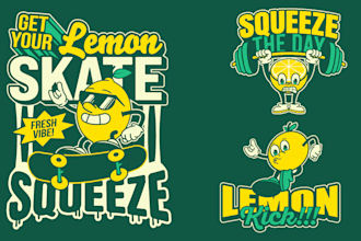 draw mascot retro vintage cartoon character for tshirt, logo