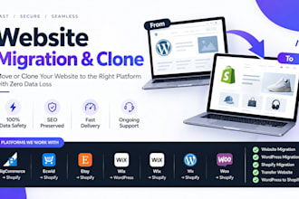 clone website bigcommerce to shopify ecwid etsy shop to shopify wix to wordpress