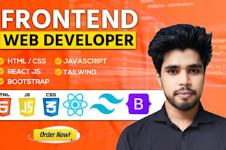 do frontend backend of your website using next js react js tailwind