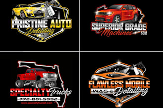 design automotive, auto detailing, auto repair, mobile detailing, car wash logo