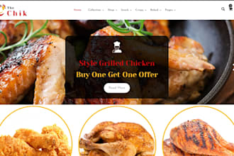 design highly profitable seafood website restaurant shopify butcher meat store