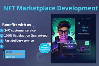 build nft marketplace minting staking smart contracts, dapp