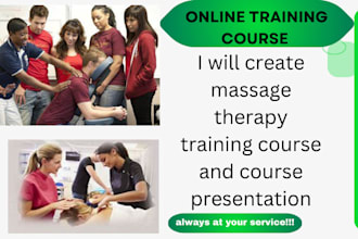 create udemy massage therapy training course and course presentation