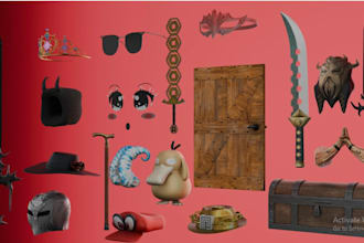 roblox ugc model assets, low poly 3d assets, renders in unity 3d, blender, maya