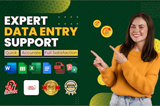 be your dedicated virtual assistant for data entry, copy paste and email listing