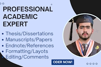 edit and format your thesis, manuscript and dissertation