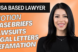write lawsuits, motions, appeals, injunctions, legal notice