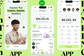 develop a custom fintech app neobank app money transfer app loan app wallet app