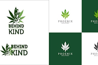 do unique weed logo design 24 hours