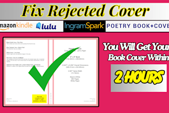 fix, edit, resize, and format rejected book covers for KDP