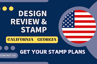 review stamp as licensed civil and structural engineer in california and georgia