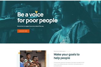 design charity donation website, church website, wordpress wix website