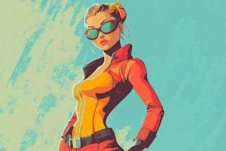 desing you as a superhero cartoon character