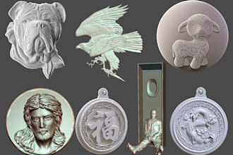 sculpt 3d bas relief 3d coin model cnc medallion medal 3d pendant for printing