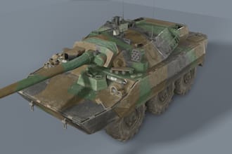do 3d car model, rc model, military vehicle, rc car model, armored tank, rcplane