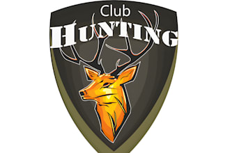 design deer hunting club logo