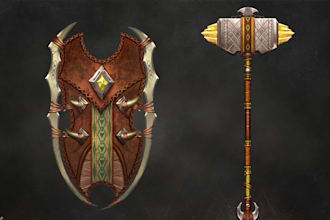 create 3d game ready props, assets, weapons, vehicle and