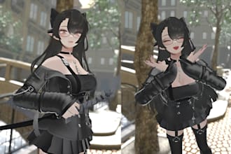 create custom vrchat avatar 3d model vr character vrc avatar model in unity