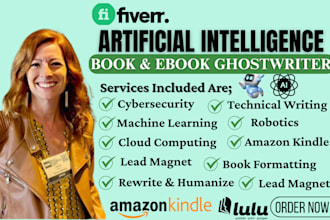 write technical ebook on ai, cybersecurity writing, ml, online tella course, iot