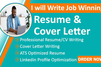 write your resume,cv cover letter to optimize and manage linkedin profile page