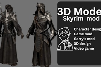 make skyrim adventure, mod, 3d character and sfm model