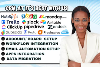 setup monday crm honey book dubsado zoho crm airtable pipedrive data migration