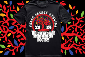 create artistic family reunion summer vacation trip t shirt designs