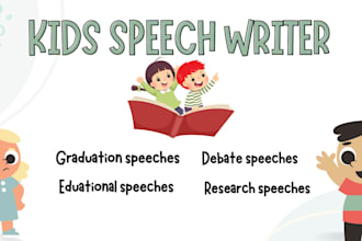 write engaging and memorable speeches for kids on any topic