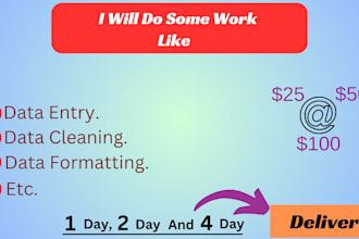 data entry, data cleaning,