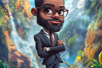 draw a professional cartoon caricature art