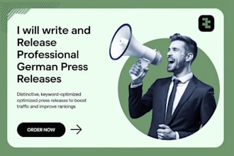 write a professional german press release article submission on top german news