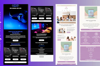 design customized klaviyo email flows and responsive template