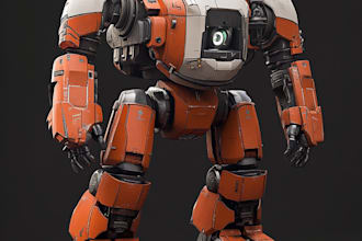 draw high quality robot, mecha concepts